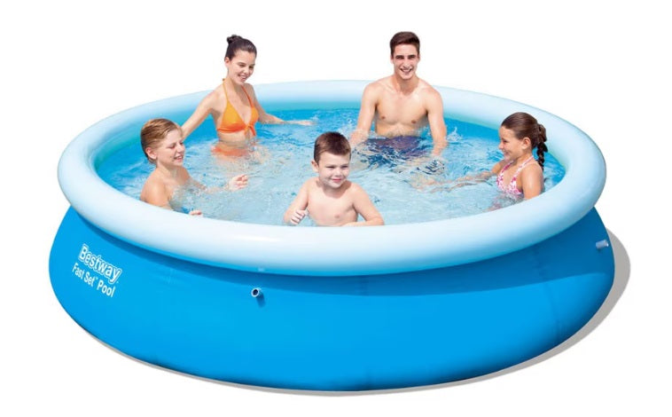 Piscina gonflabila Fast set Bestway D244xH61 cm + pompa umflat si kit de reparatii