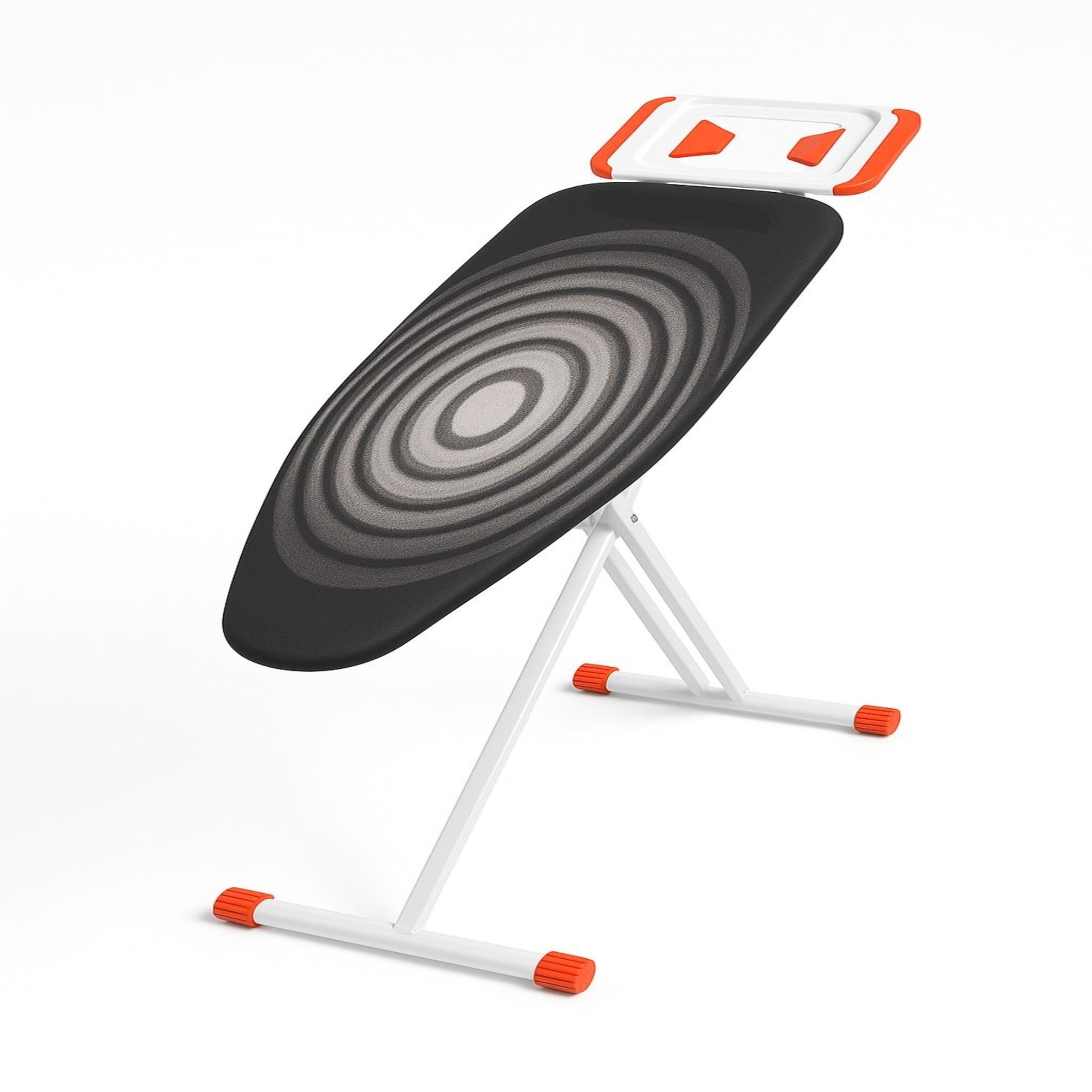 Masa de calcat Powerboard Premium, pentru fier si statie de calcat, bumbac 100%, prelungitor incorporat, monobloc, suprafata 42X123 cm, inaltime 55-90 cm