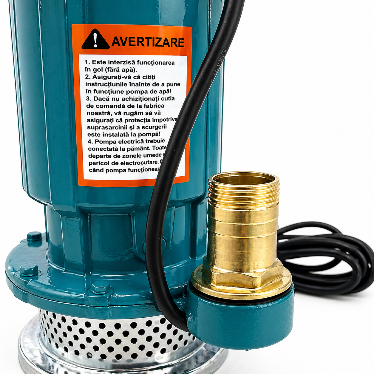 Pompa apa curata submersibila, fonta, pornire automata, cu plutitor, 750 W, inaltime refulare 32 m, adancime absorbtie 28 m, 1.5 m3/h, 1 Tol, 220 V