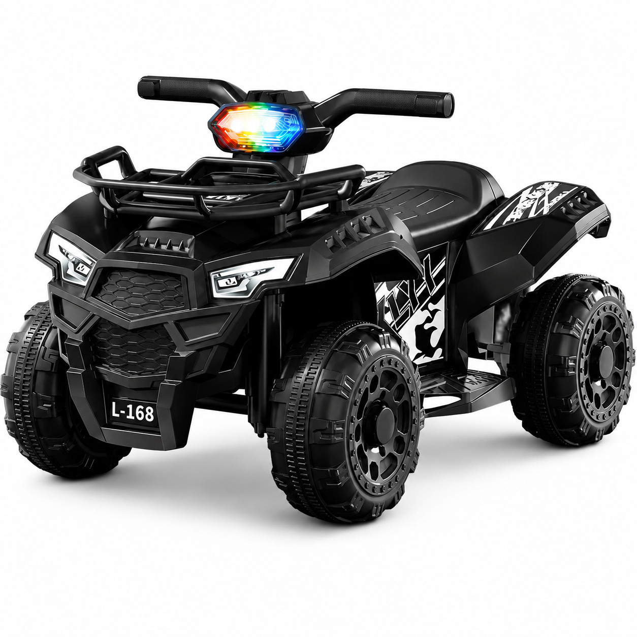 ATV electric pentru copii, 6V, Viteza 3–5 km/h, recomandat 3–6 Ani, faruri LED, design off-road