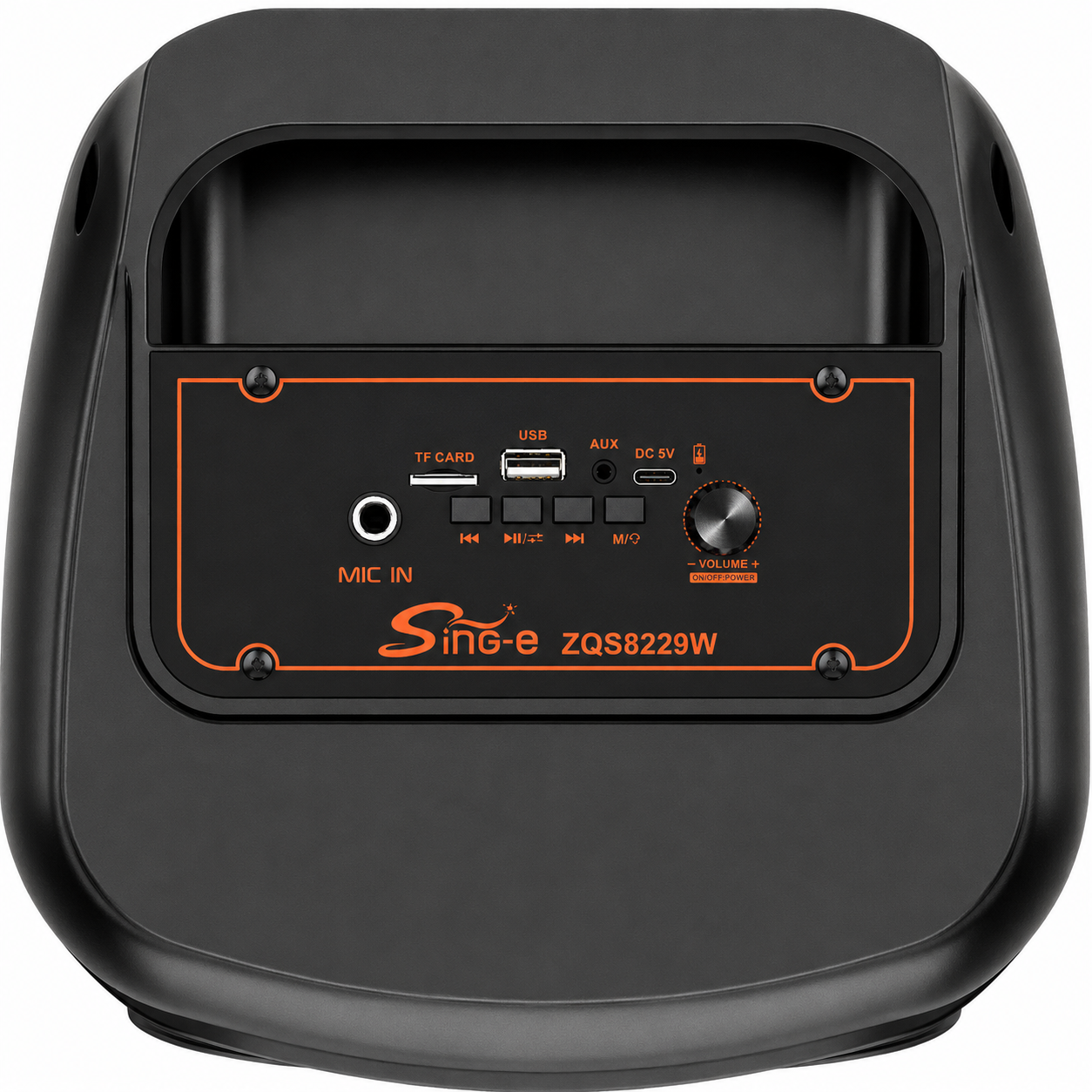 Boxa Portabila ZQS8229W, 2 x Difuzoare 8", 40W, Bluetooth, Lumini LED RGB, Microfon Inclus, Telecomanda, Baterie 4500 mAh