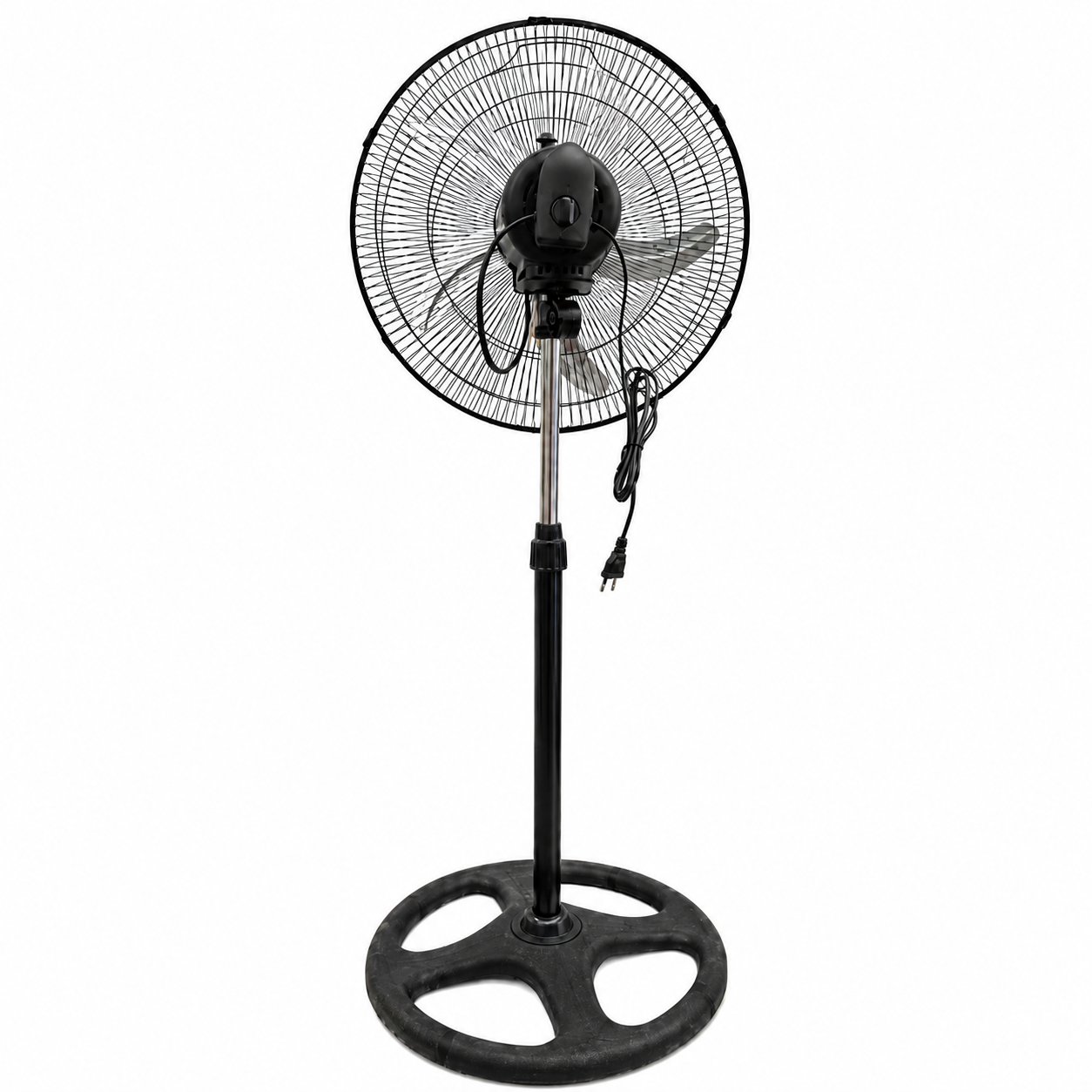 Ventilator 3 în 1, 65W, 18 Inch, podea, perete și picior, 3 viteze, sscilatie, reglabil pe inaltime