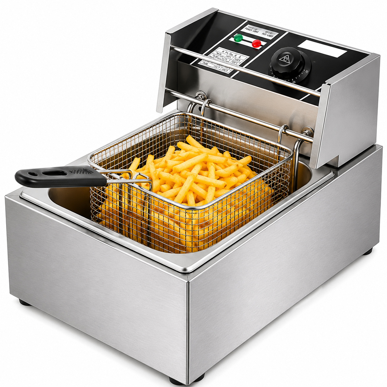 Friteuza electrica, 6L, 2500W, termostat reglabil, inox