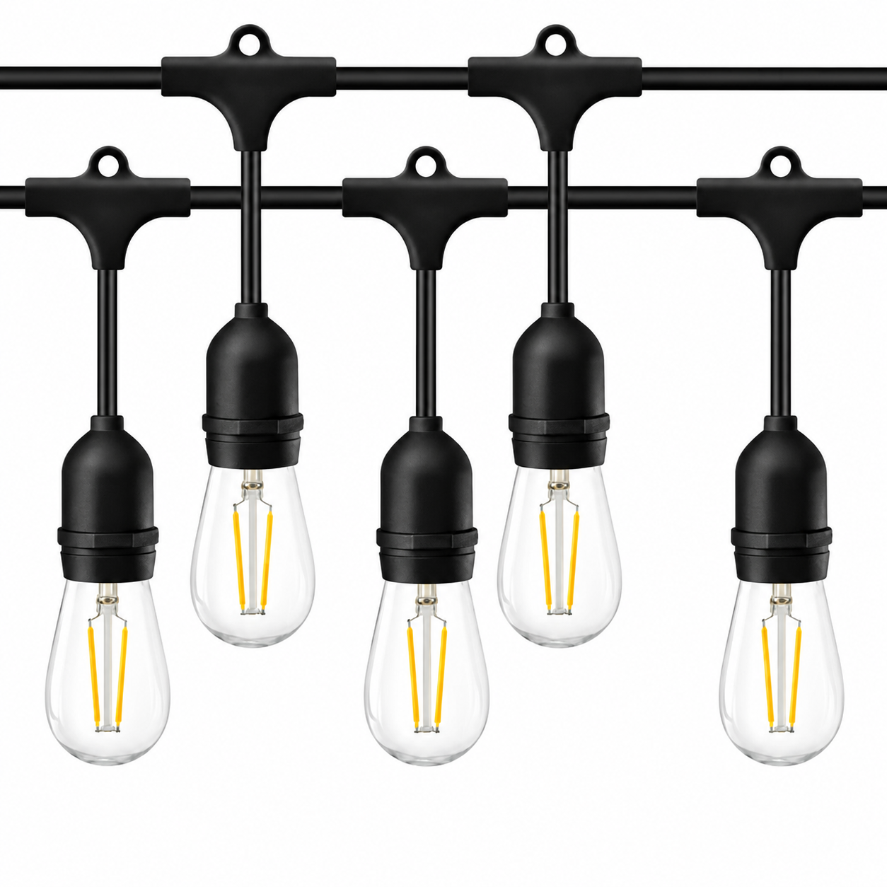 Ghirlanda luminoasa decorativă interconectabila 10 m, 20 becuri LED, Alb Cald, exterior IP44