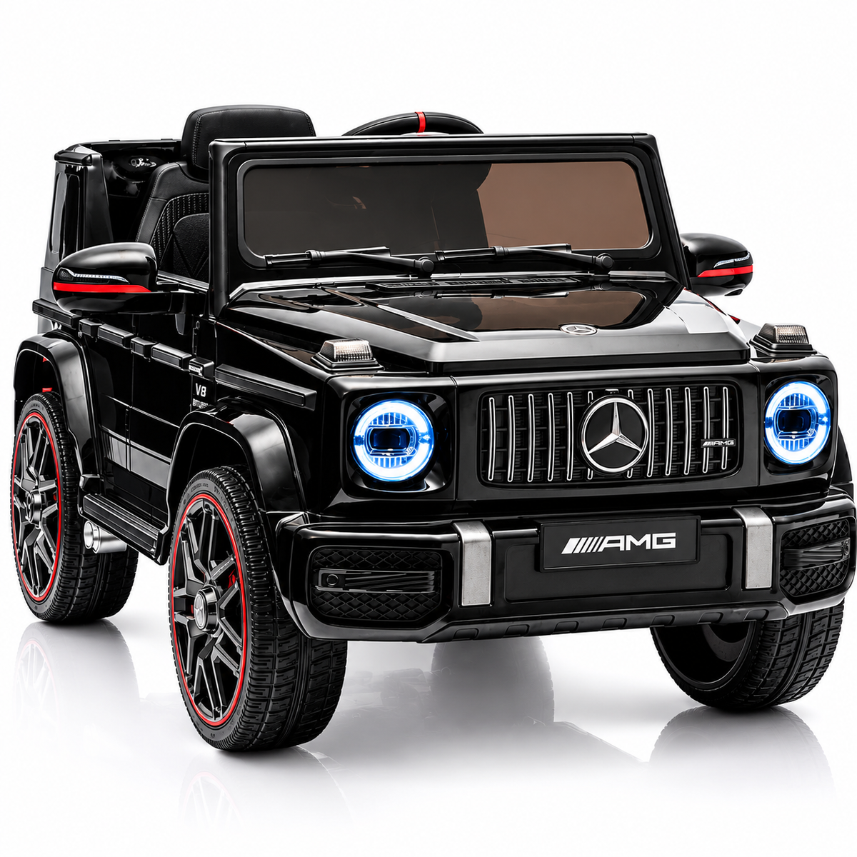Masina Electrica Mercedes-Benz AMG G63 pentru Copii, Licentiata Oficial, 12V 4.5Ah, 2 Motoare 30W, Telecomanda 2.4G, Suspensii, LED, Bluetooth, USB, FM Radio