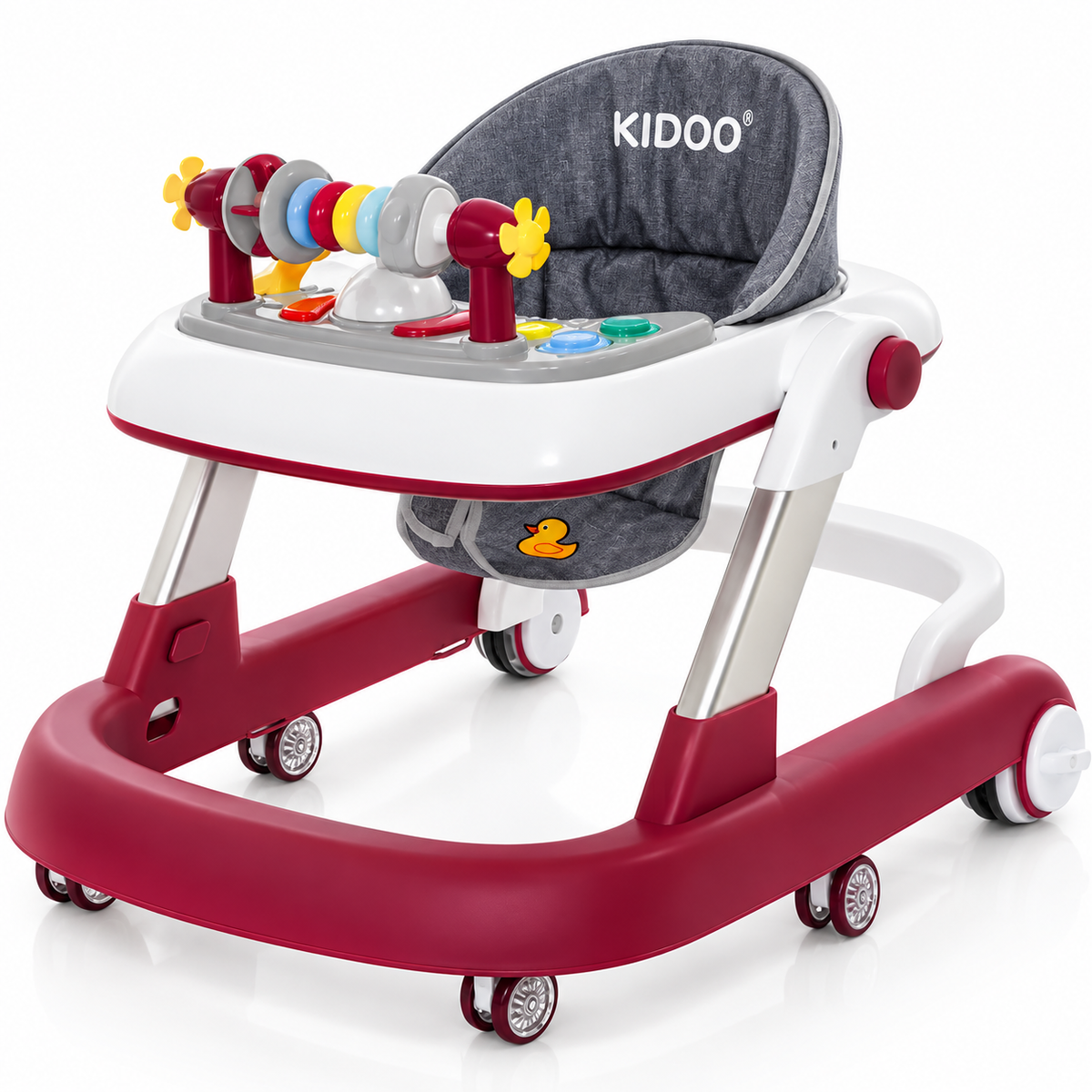 Premergator Educational 3 in 1 pentru Bebelusi, Masuta de Activitati, Antemergator cu Maner, Panou Muzical Detasabil, Reglabil pe Inaltime, Pliabil, Max. 25 kg