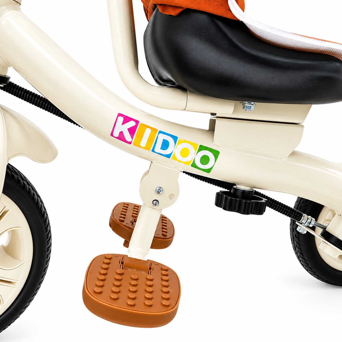 Tricicleta Evolutiva KIDDO  pentru Copii, 9 Luni - 6 Ani, Scaun Rotativ 360°, Copertina UV, Maner Parental, Roti din Cauciuc