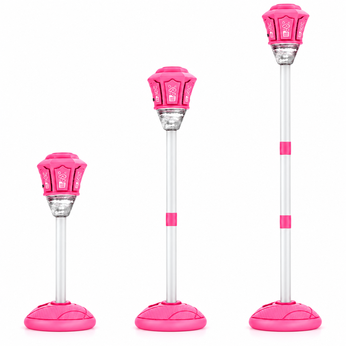 Lampa Bubble Torch pentru Copii cu Baloane de Sapun si Lumini, Inaltime Reglabila 57-119 cm, Jucarie 3+ Ani