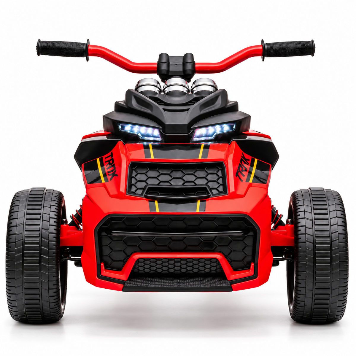 ATV Electric pentru Copii KIDOO 12V cu Telecomanda Parentala, 3-7 km/h, Pedala Acceleratie, Lumini, Mers Inainte/Inapoi