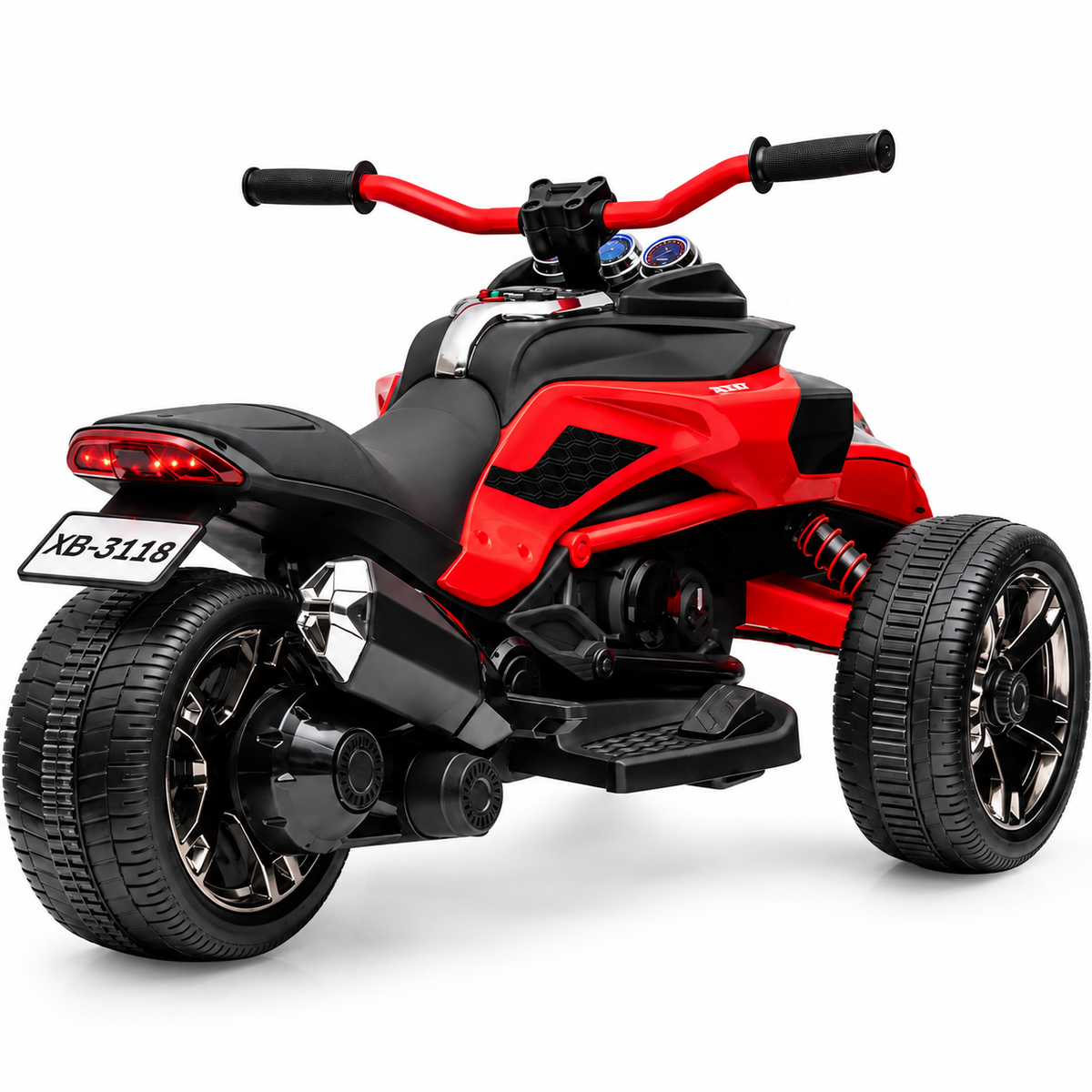 ATV Electric pentru Copii KIDOO 12V cu Telecomanda Parentala, 3-7 km/h, Pedala Acceleratie, Lumini, Mers Inainte/Inapoi