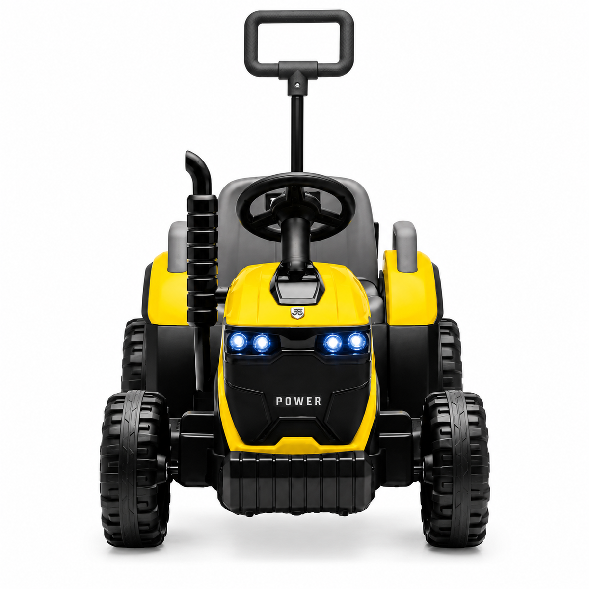 Tractor Electric pentru Copii KIDOO 12V, 2 Motoare 380, Telecomandă 2.4G, Remorcă Detașabilă, Lumini LED și Muzică