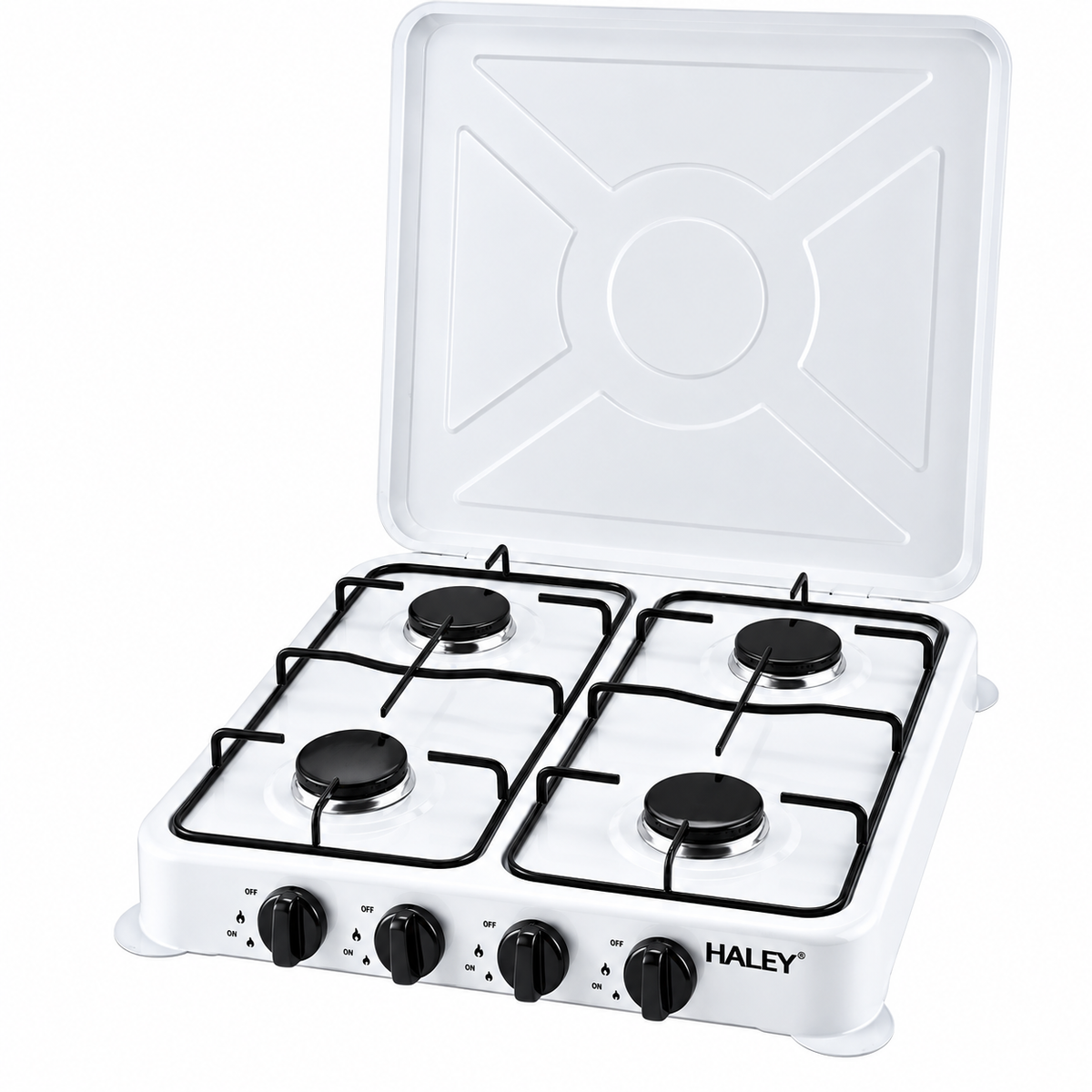 Aragaz plita, alimentare GAZ butelie, 4 Arzatoare, Aprindere Rapida, Capac Metalic Rabatabil, Accesorii Montaj incluse