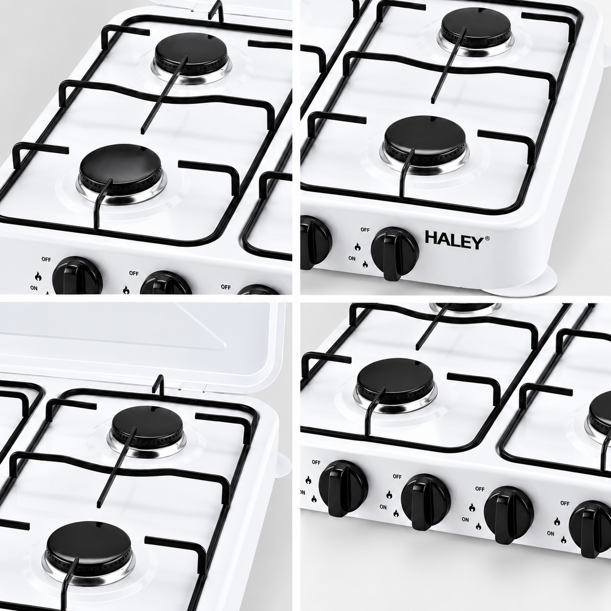 Aragaz plita, alimentare GAZ butelie, 4 Arzatoare, Aprindere Rapida, Capac Metalic Rabatabil, Accesorii Montaj incluse