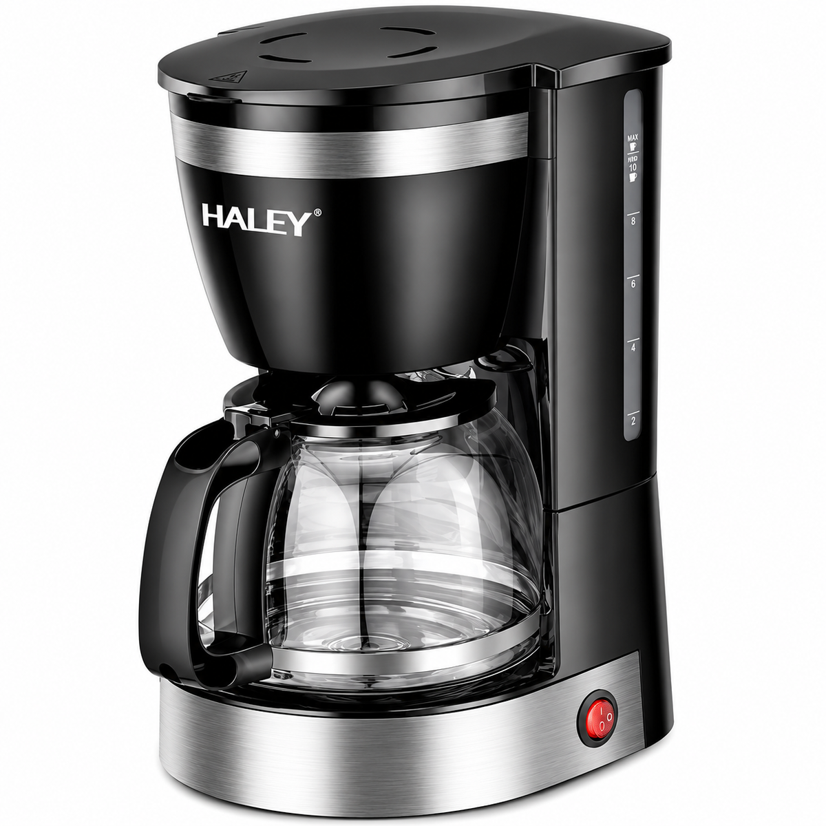 Cafetiera Electrica, 800W, Capacitate 1.25L, pana la 12 Cesti, Indicator Nivel Apa, Sistem de Siguranta, Design Compact
