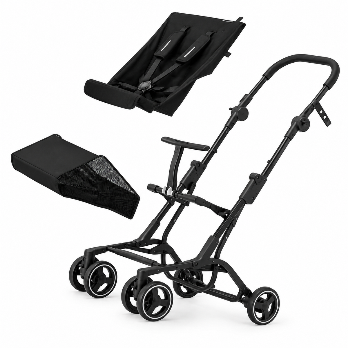 Carucior pliabil AT PERFORMANCE pentru copii, ultra compact, cadru din aluminiu, 5 kg, 6-36 luni, ideal pentru calatorii si avion