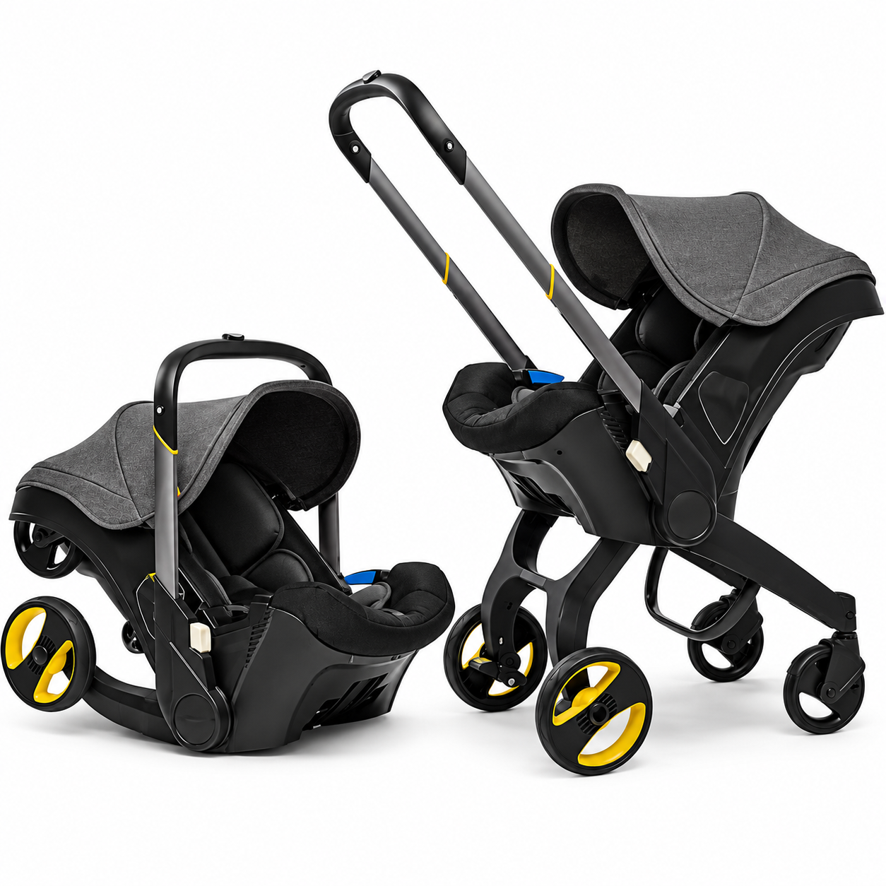 Carucior Travel 2 in 1 KIDOO pentru Bebelusi, 0-18 Luni, 0-13 kg, Compact si Pliabil