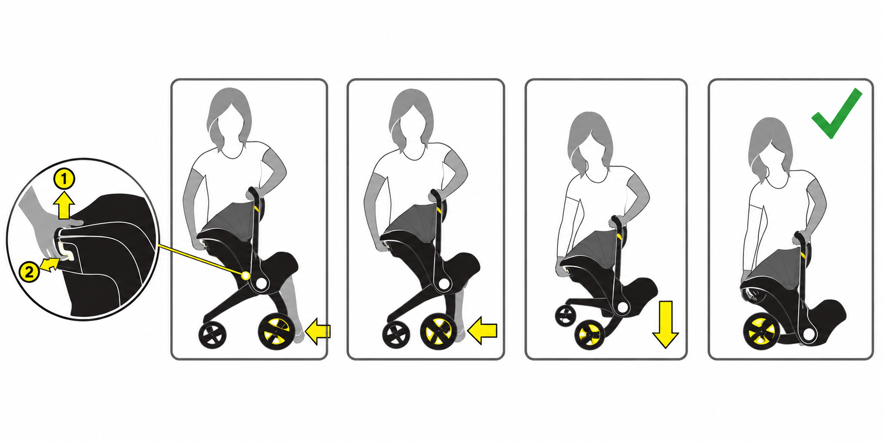 Carucior Travel 2 in 1 KIDOO pentru Bebelusi, 0-18 Luni, 0-13 kg, Compact si Pliabil