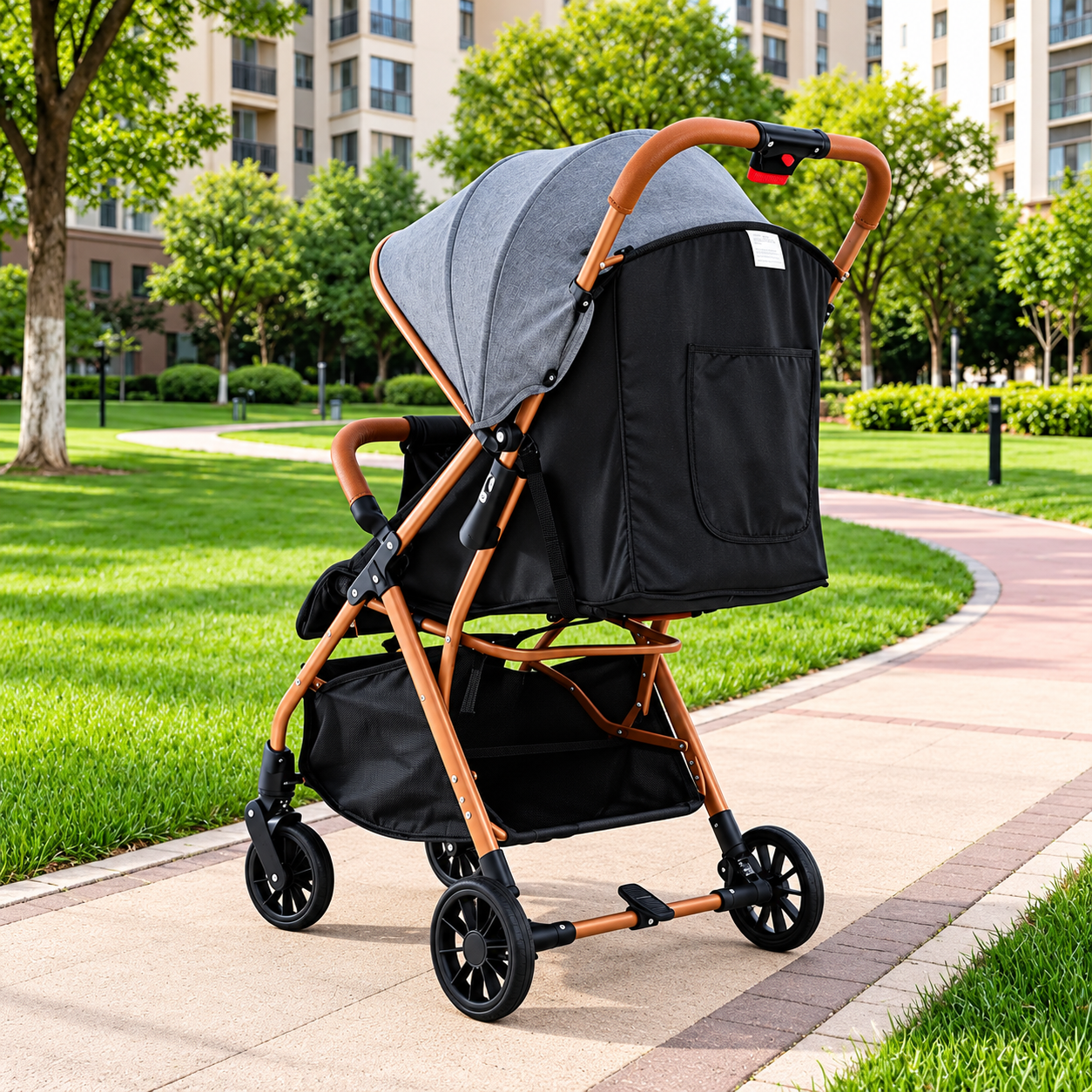 Carucior pliabil KIDOO pentru copii, 0-36 luni, spatar reglabil, copertina mare, capacitate maxima 22 kg