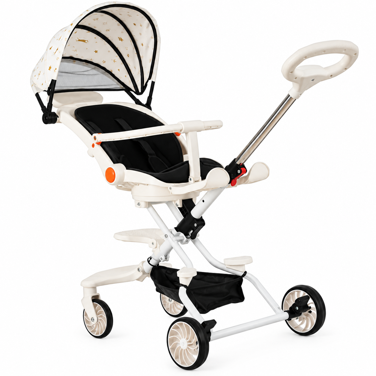 Carucior sport pliabil reversibil 360° KIDOO, copertina reglabila, centura de siguranta, pliere rapida si compacta, copii 6-36 luni