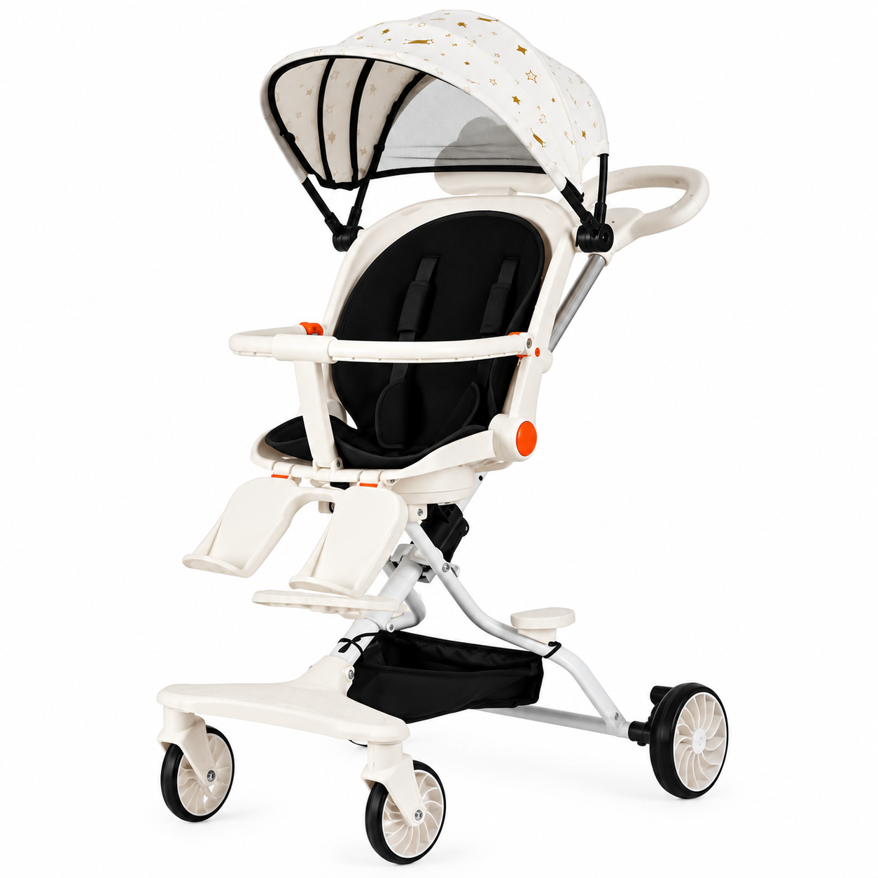 Carucior sport pliabil reversibil 360° KIDOO, copertina reglabila, centura de siguranta, pliere rapida si compacta, copii 6-36 luni