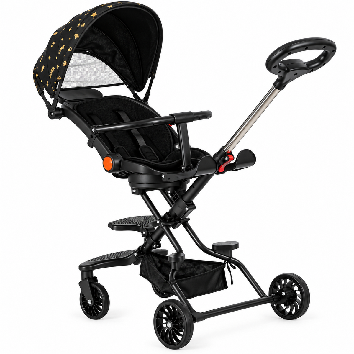 Carucior sport pliabil reversibil 360° KIDOO, copertina reglabila, centura de siguranta, pliere rapida si compacta, copii 6-36 luni