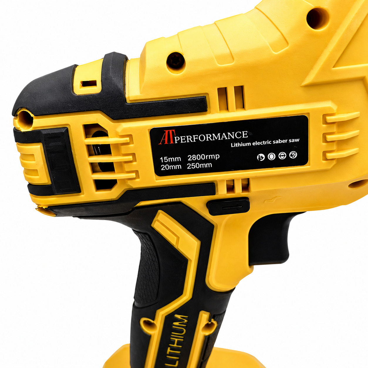 Fierastrau sabie electric cu 2 acumulatori 48V, 2800 RPM, 4 panze, incarcator, valiza transport