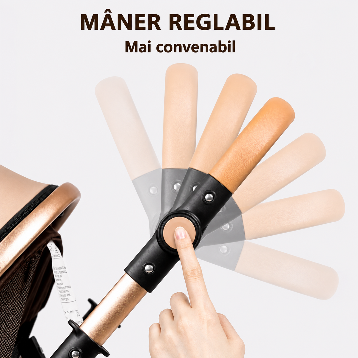 Carucior multifuncțional 2 în 1, landou + modul sport, 0–36 luni, max. 25 kg, suspensii, sezut reversibil