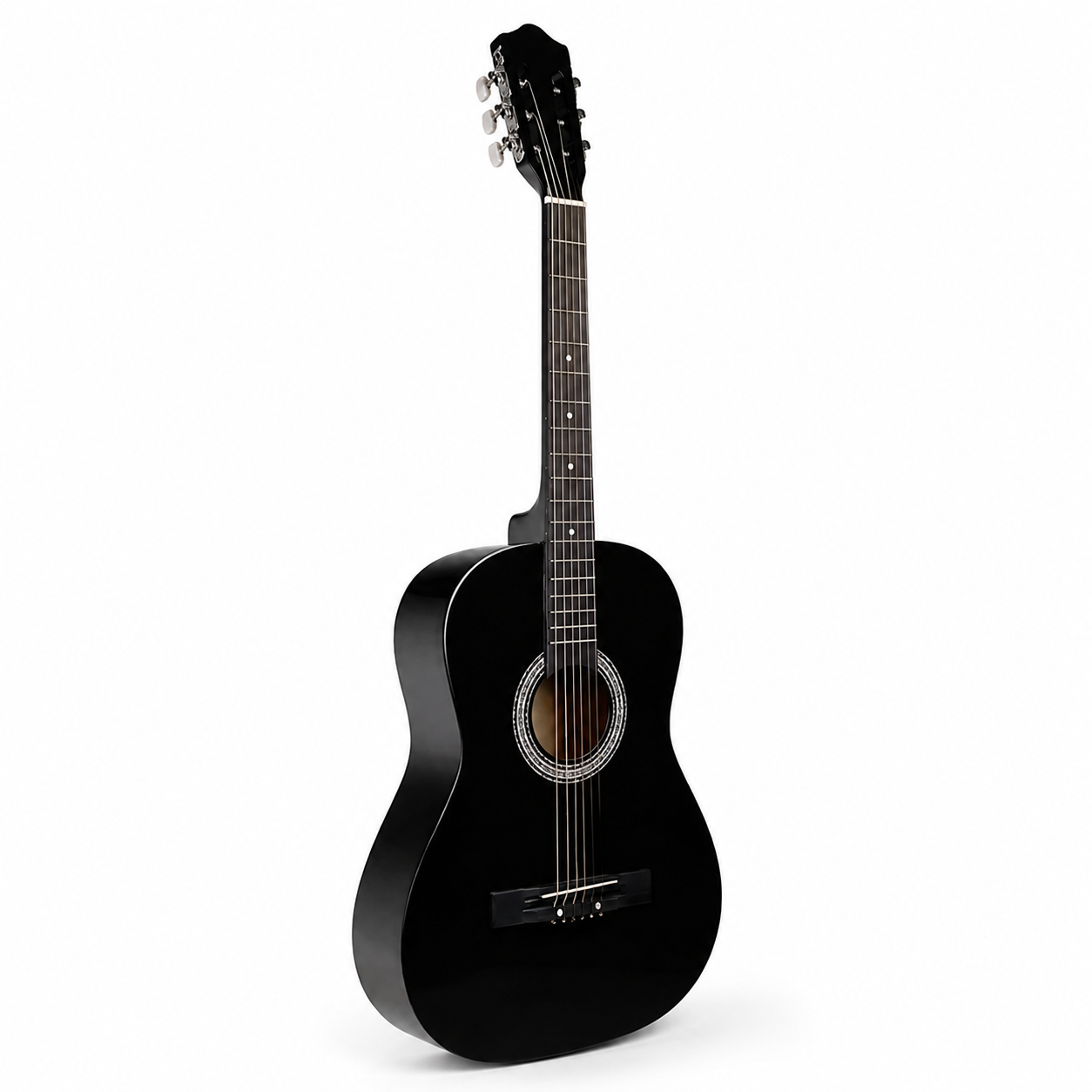 Chitara acustica, marime 4/4, 6 corzi metalice, 20 taste, pentru incepatori si copii, lemn