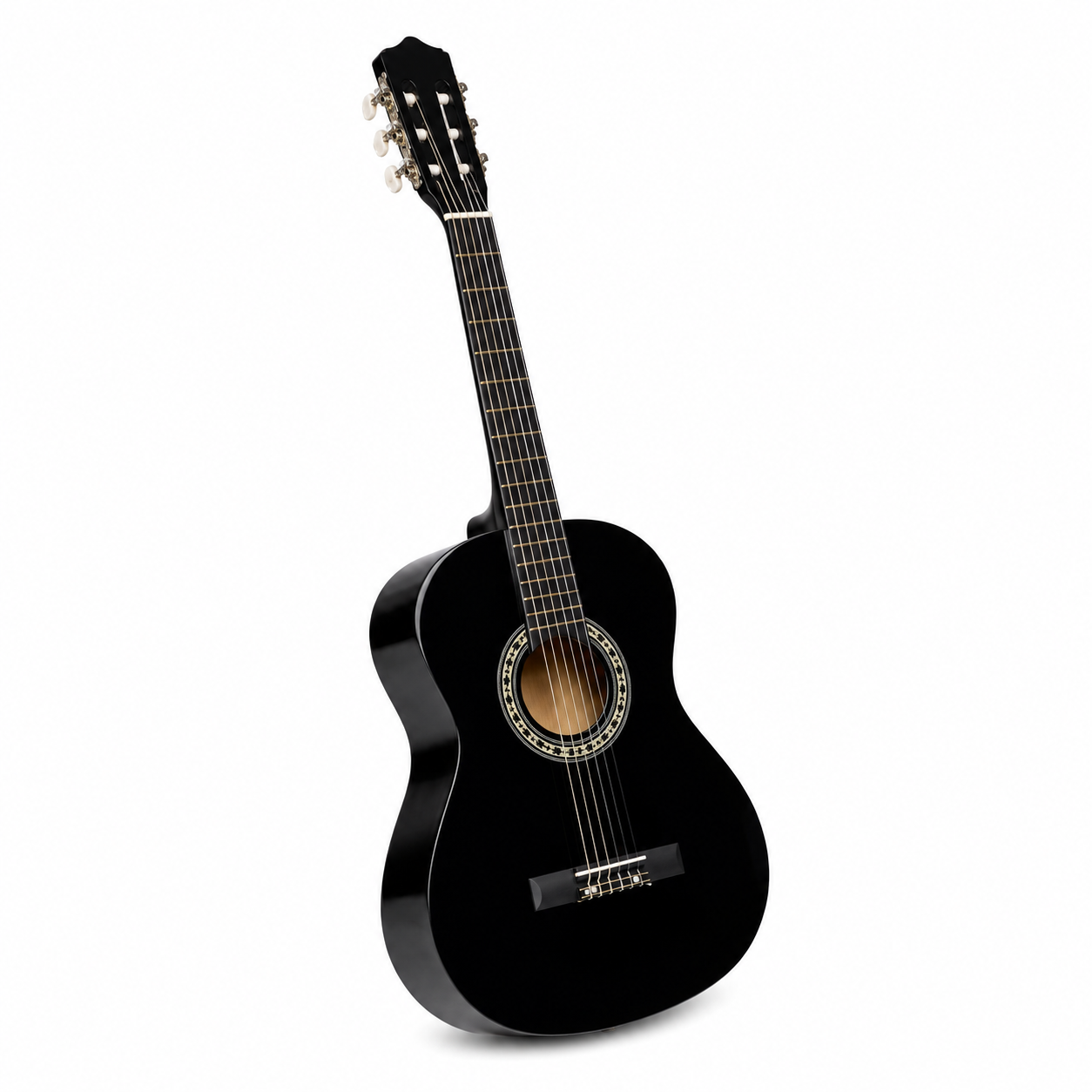 Chitara acustica, marime 4/4, 6 corzi metalice, 20 taste, pentru incepatori si copii, lemn