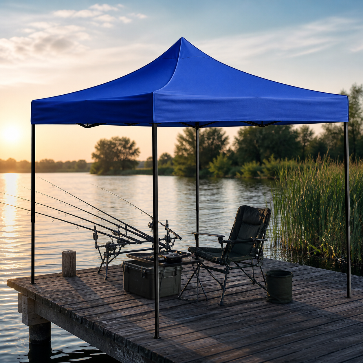 Cort tip pavilion 3x3m , prelata impermeabila, pliabil, structura metalica solida, pentru camping, drumetii