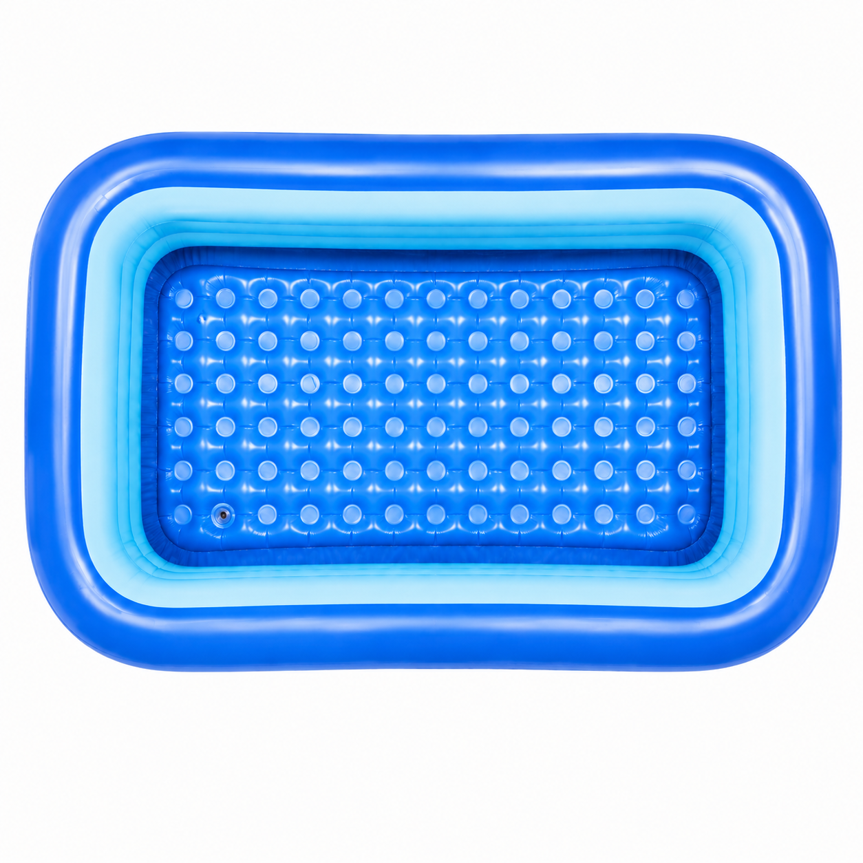 Piscina gonflabila dreptunghiulara pentru copii 3+ ani, baza moale, 3 straturi, 180x140x50 cm + pompa umflat + colac cadou