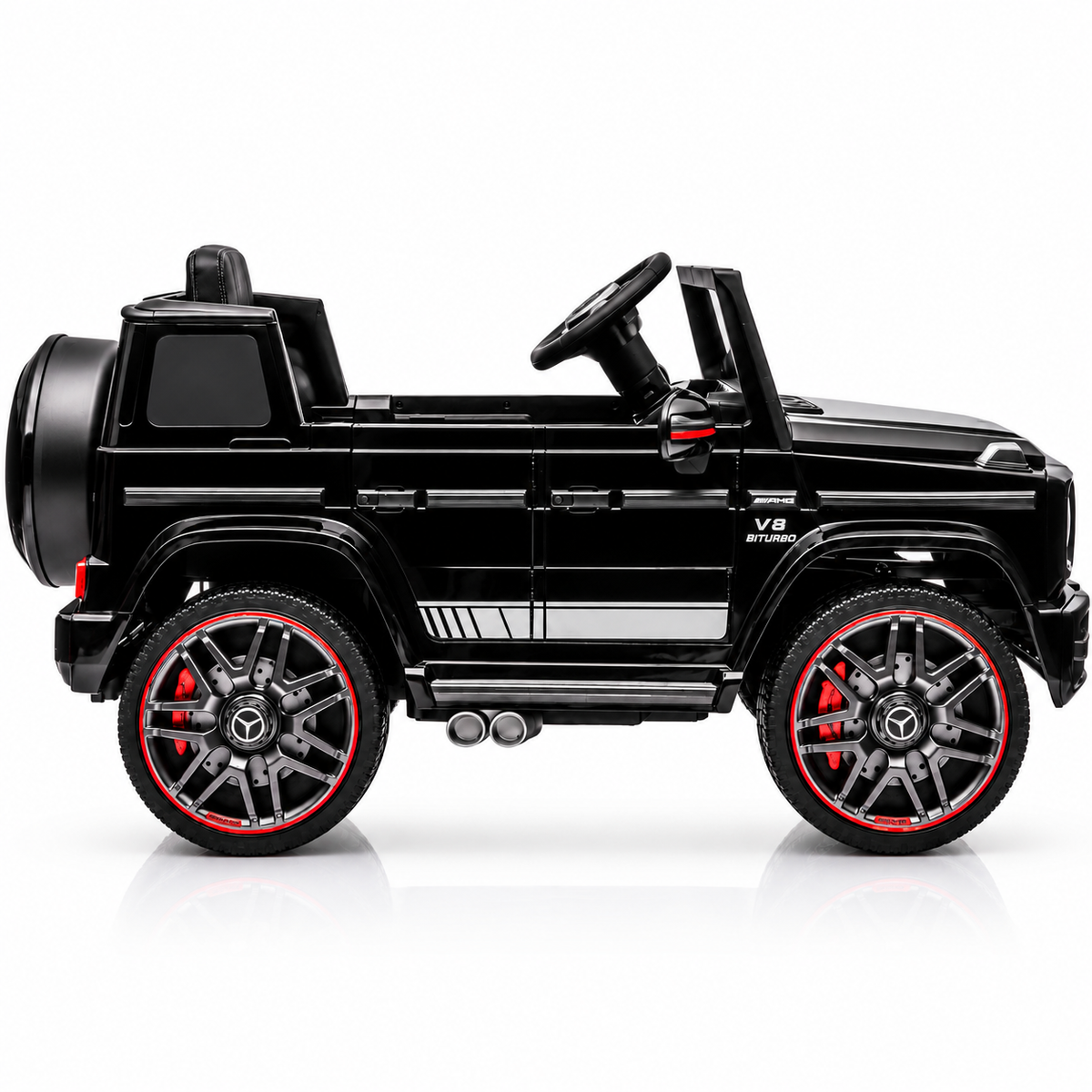 Masina Electrica Mercedes-Benz AMG G63 pentru Copii, Licentiata Oficial, 12V 4.5Ah, 2 Motoare 30W, Telecomanda 2.4G, Suspensii, LED, Bluetooth, USB, FM Radio
