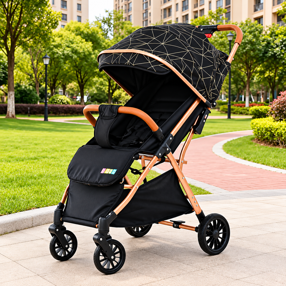 Carucior pliabil KIDOO pentru copii, 0-36 luni, spatar reglabil, copertina mare, capacitate maxima 22 kg