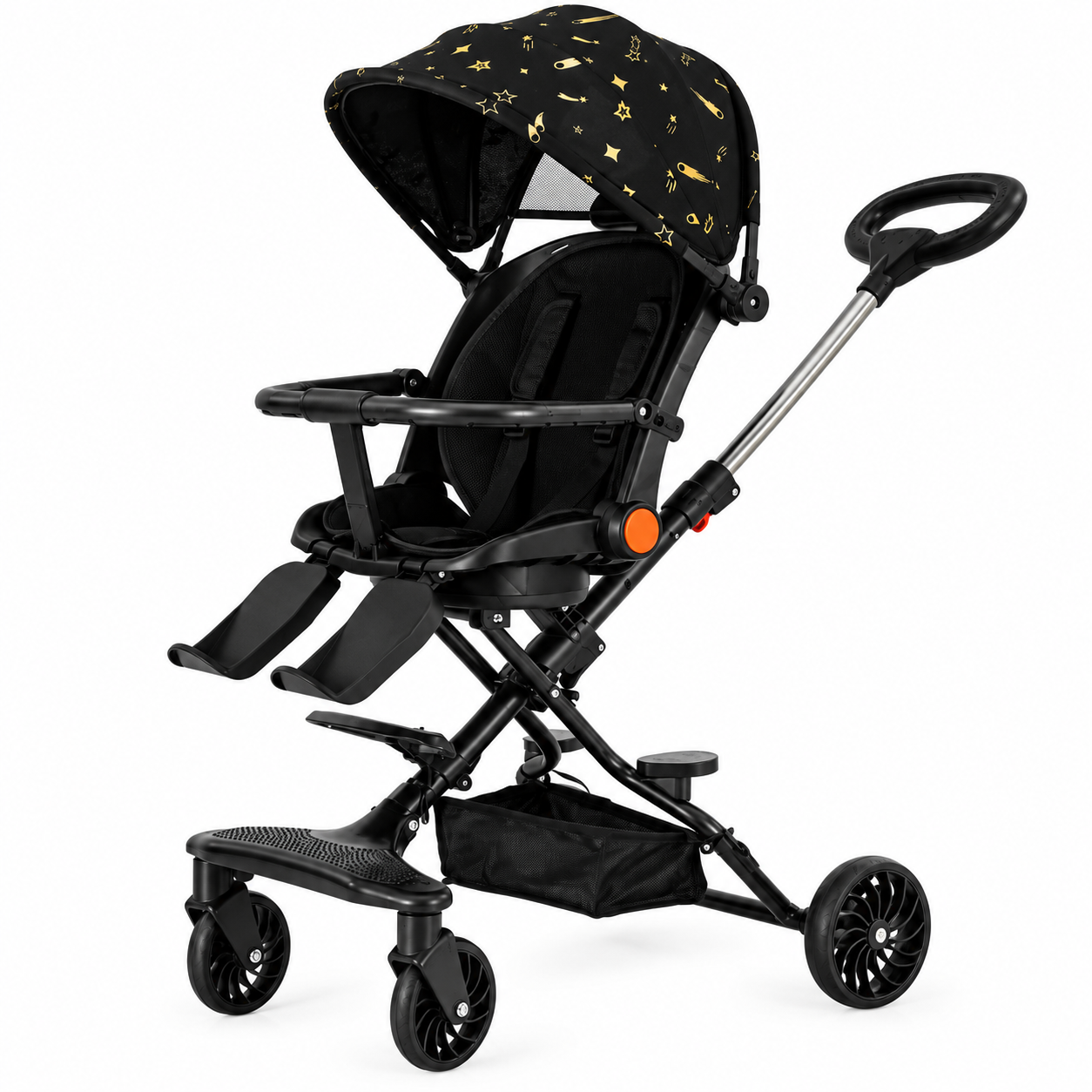 Carucior sport pliabil reversibil 360° KIDOO, copertina reglabila, centura de siguranta, pliere rapida si compacta, copii 6-36 luni