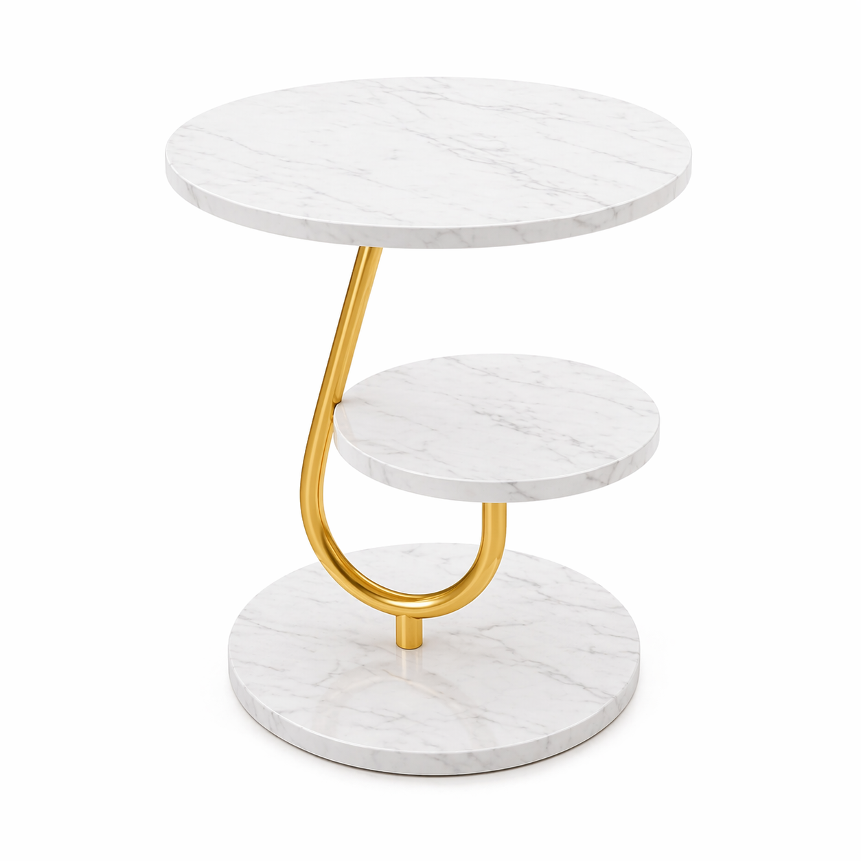 Masuta de cafea, blat tip marmura, cadru metalic, desing elegant, 45 x 60 cm