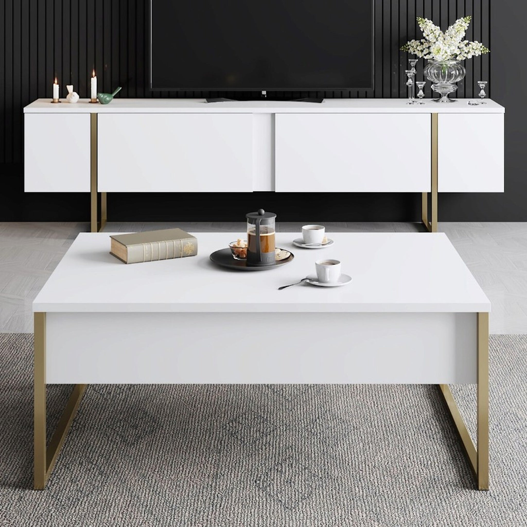 Masuta cafea, desing elegant,  90x60x40 cm