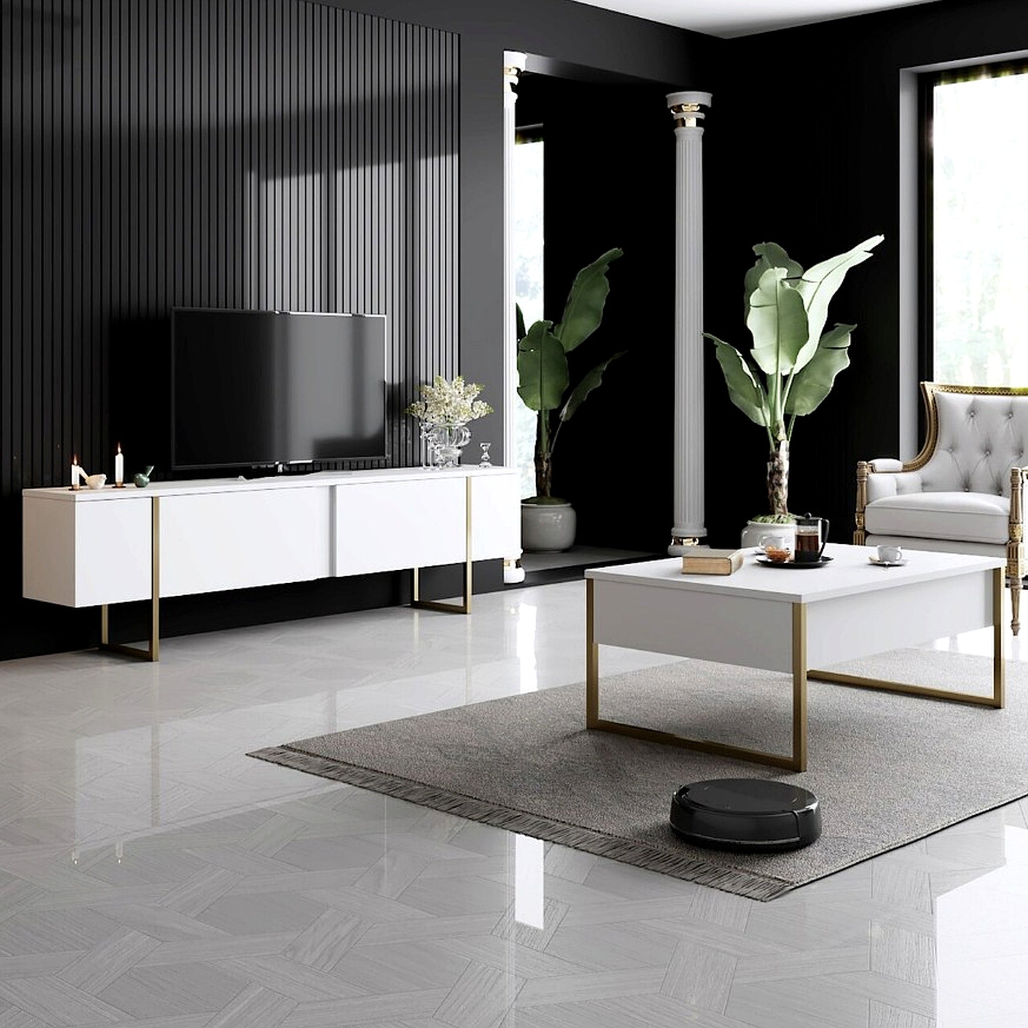 Masuta cafea, desing elegant,  90x60x40 cm