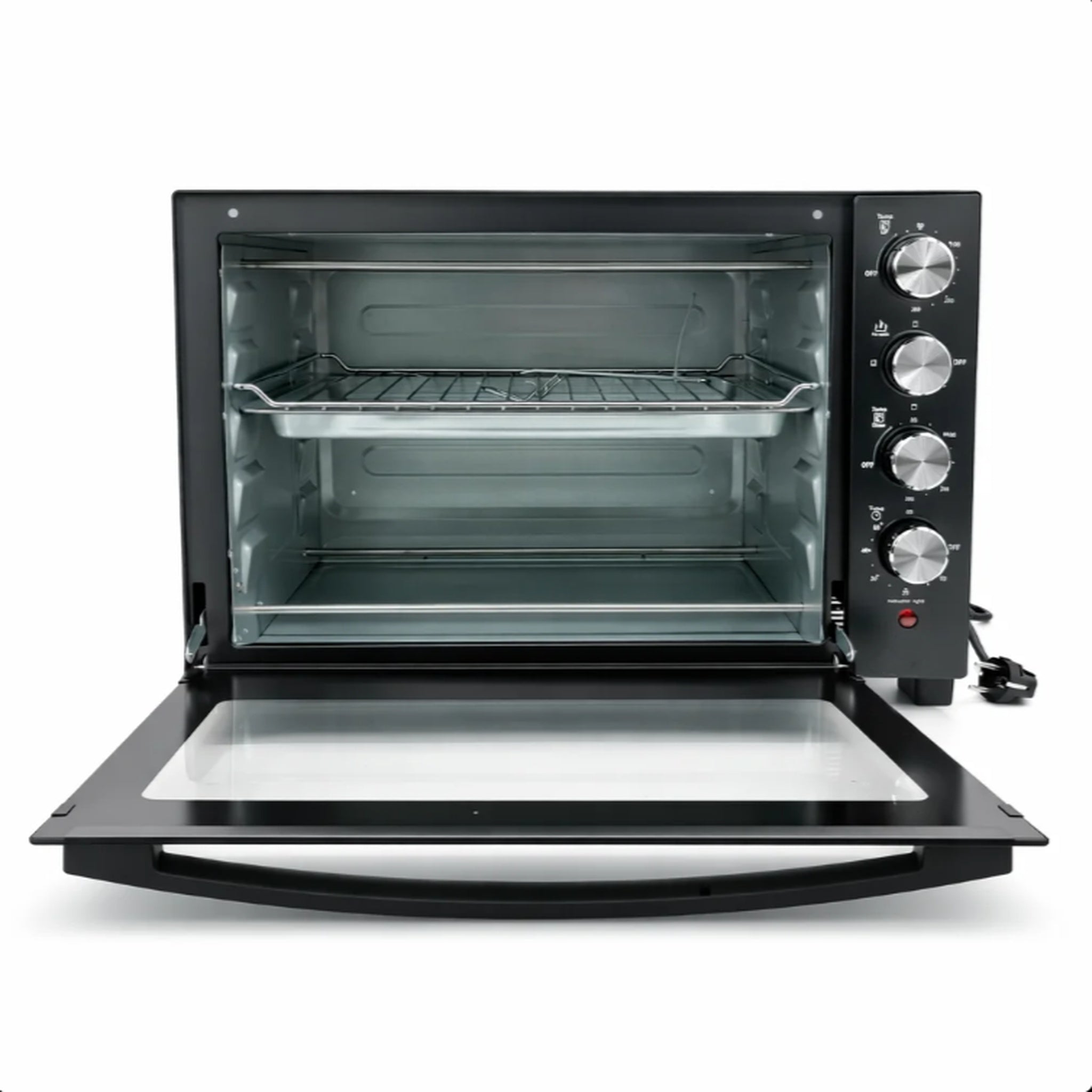 Cuptor electric, 60L, 3000W, timer 60 min, tava si gratar, usa transparenta