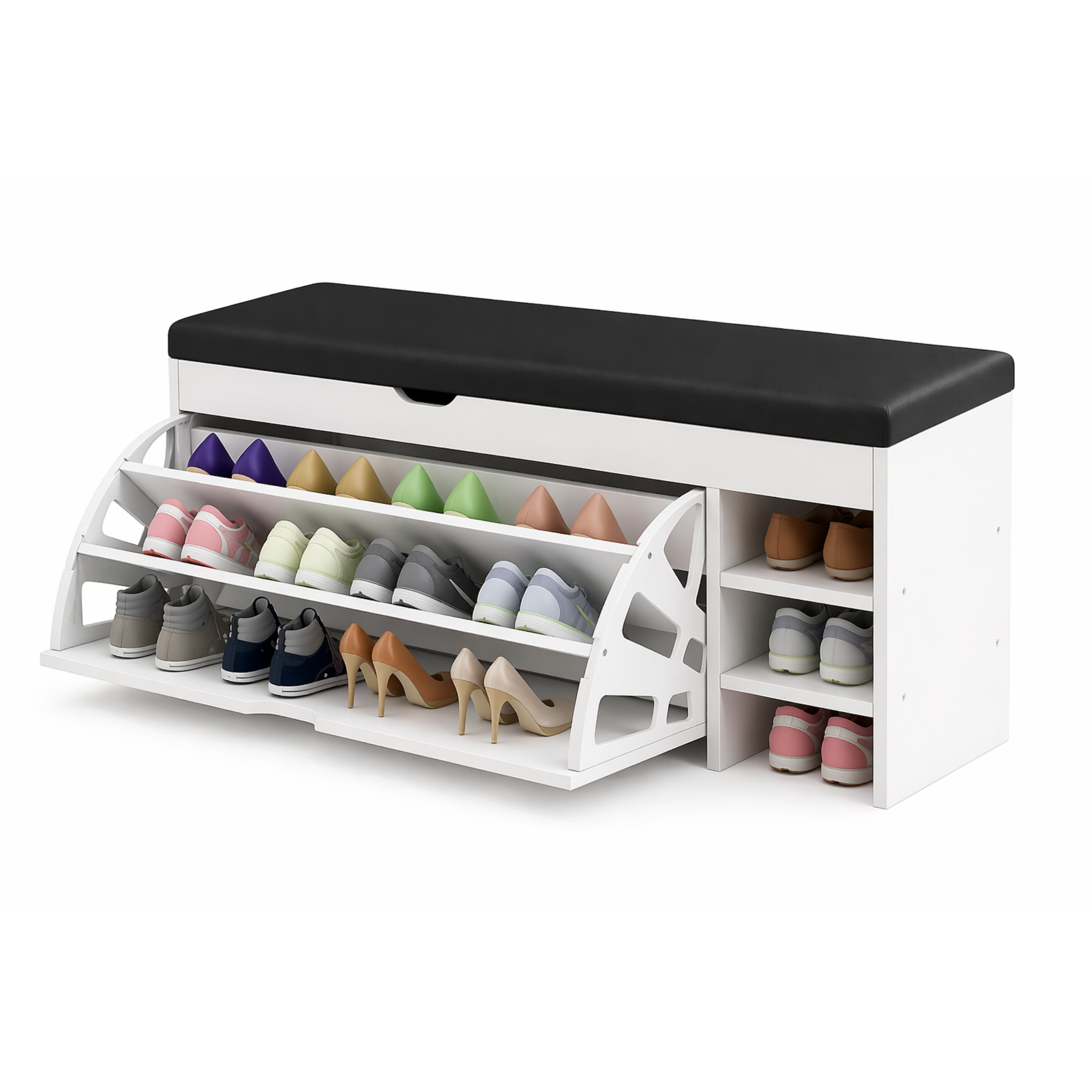 Dulap pentru pantofi tip bancheta, 80 x 30 x 51 cm