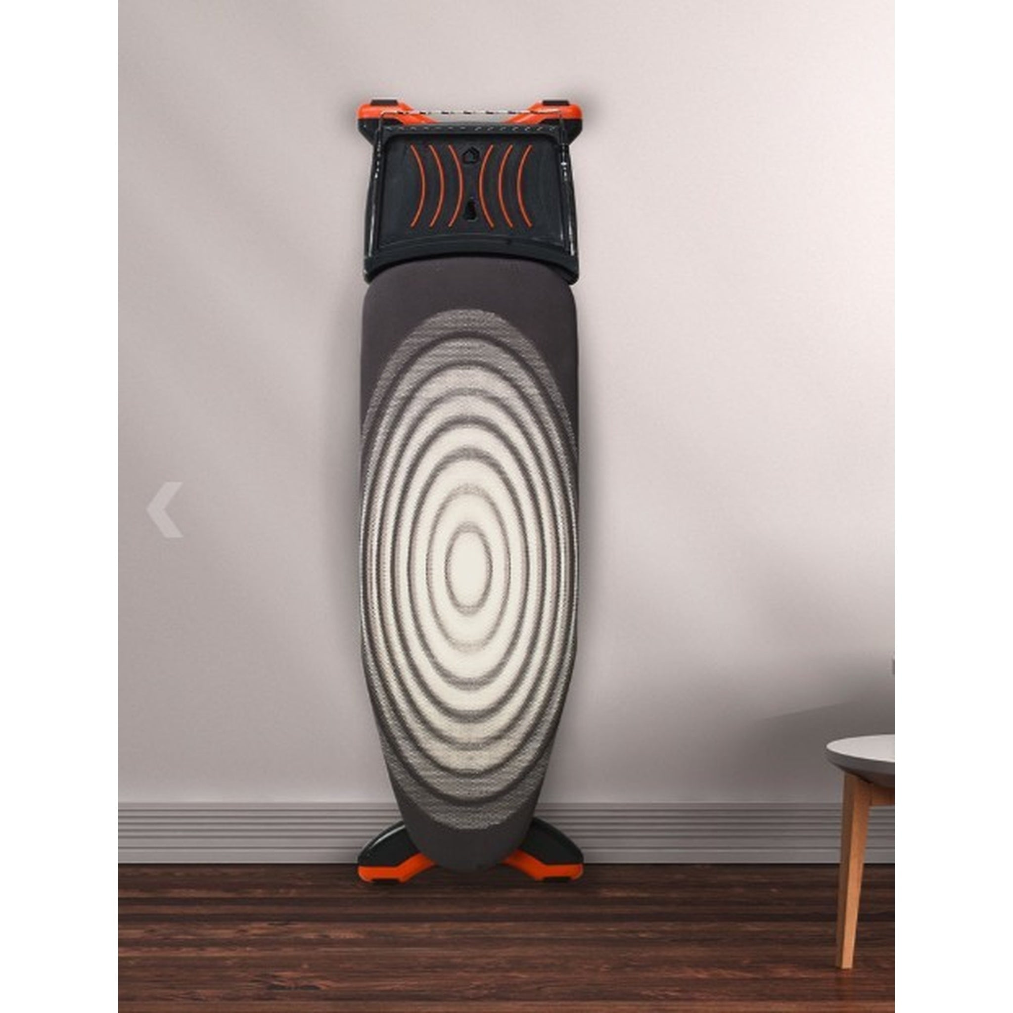 Masa de calcat Lifeboard Premium, pentru fier si statie de calcat, bumbac 100%, prelungitor incorporat, monobloc, suprafata 46X130 cm, inaltime 80-105 cm