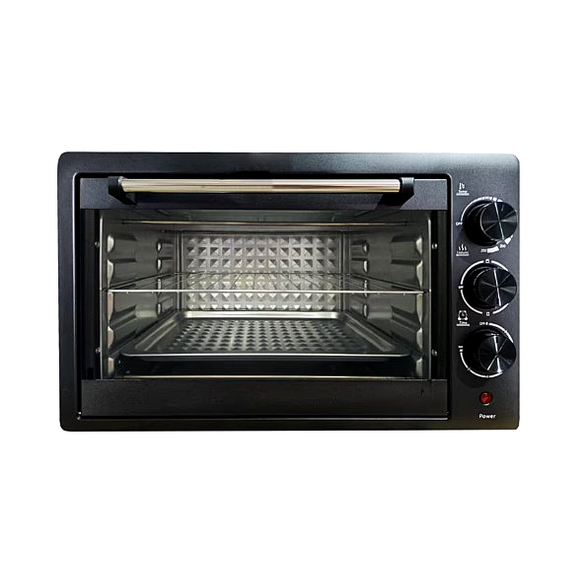 Cuptor electric, 48L, 2600W,  timer 60 min, geam transparent, tava si gratar incluse, negru