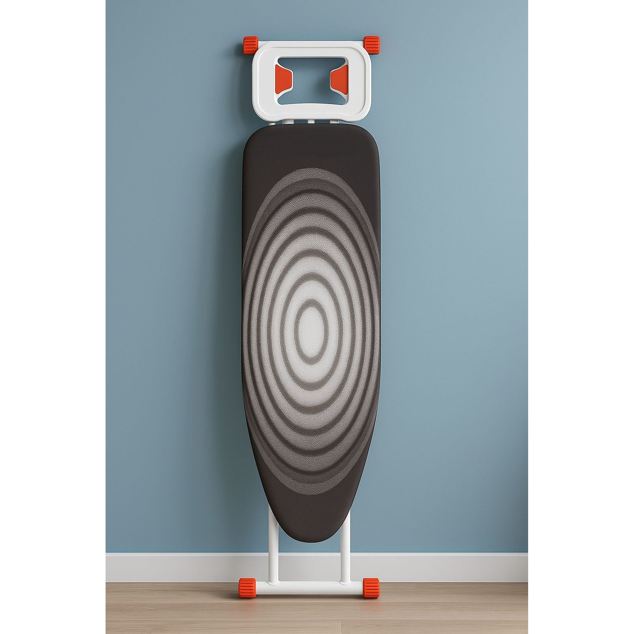 Masa de calcat Powerboard Premium, pentru fier si statie de calcat, bumbac 100%, prelungitor incorporat, monobloc, suprafata 42X123 cm, inaltime 55-90 cm