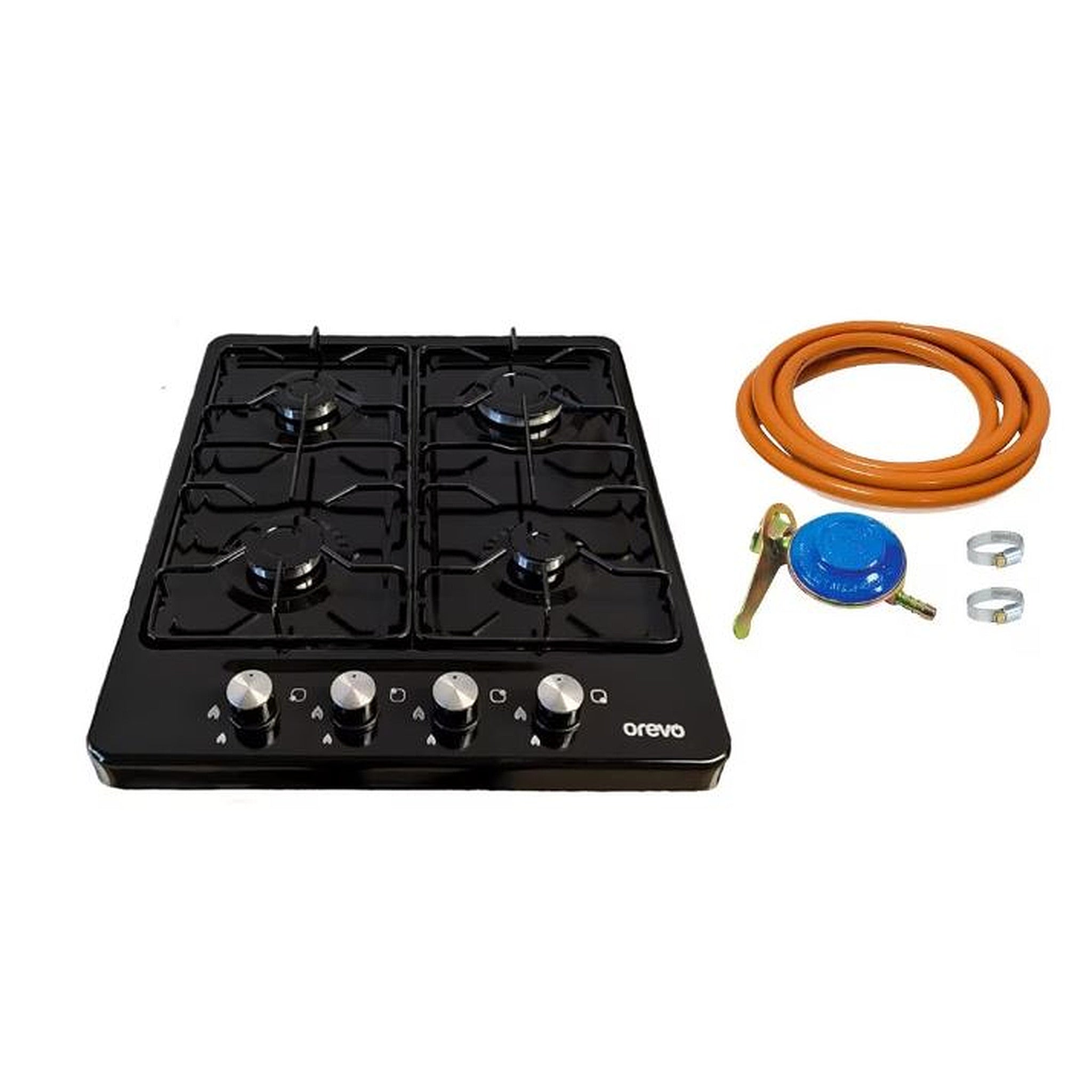 Aragaz plita pe gaz, 4 ochiuri, alimentare la butelie, set complet accesorii inclus, 60x50 cm